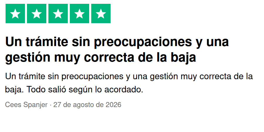 Reseña de Trustpilot