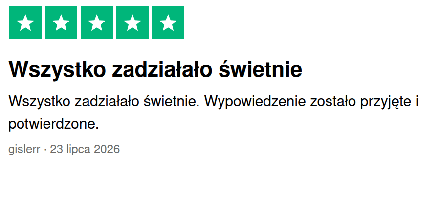 Opinia na Trustpilot 3